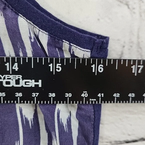 Y2K J. Crew Tank Top Womens XXS Navy Blue Silk Blend Slim Festival Hippie Boho - Picture 5 of 9